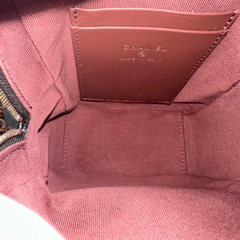 Chanel AP3753 黑荔枝皮淡金釦mini 24c-21