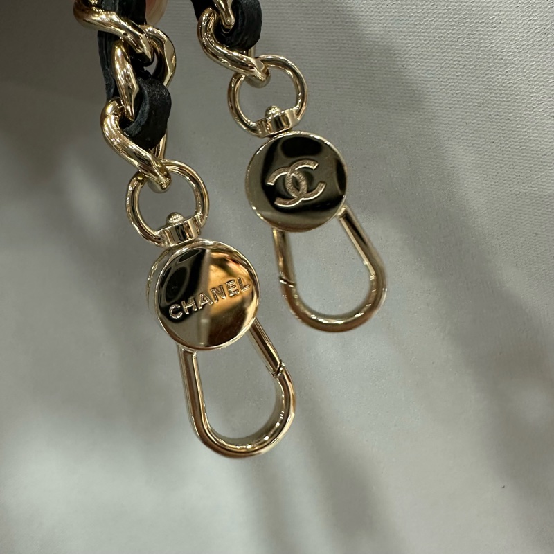 Chanel AP3753 黑荔枝皮淡金釦mini 24c-23