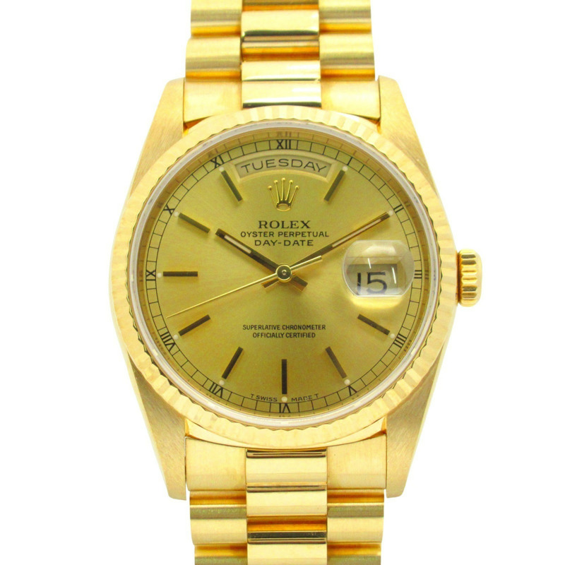 Rolex Day-Date E 系列腕錶,18K 黃金,男士,CH/BA 18238-0