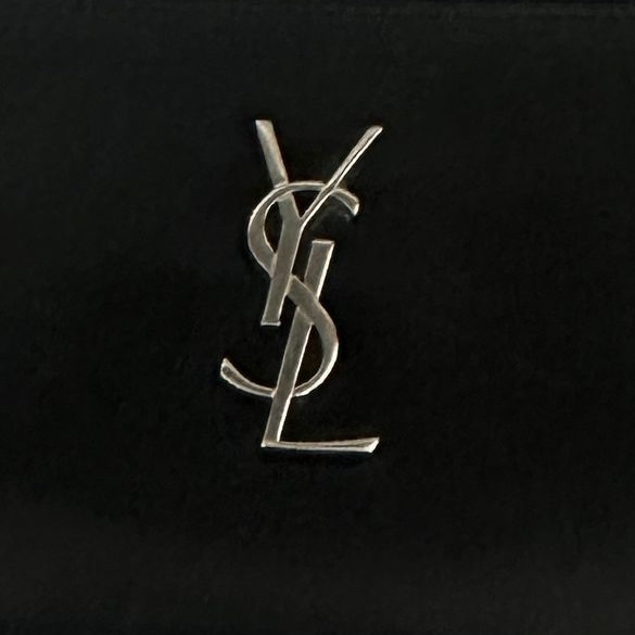 YSL 黑銀拉鏈長夾-6
