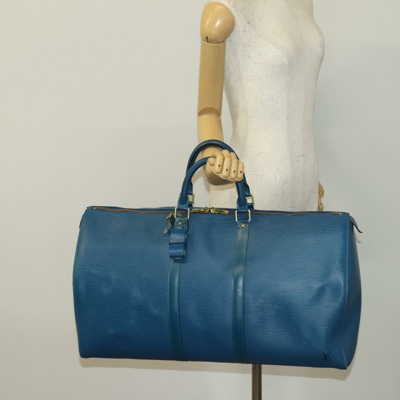 【日本直送】路易威登 Epi Keepall 55 波士頓包 托萊多藍 M42955 LV 授權 140709-21