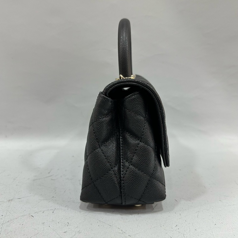 Chanel As2215 黑荔枝皮金鏈mini coco handle 18-4