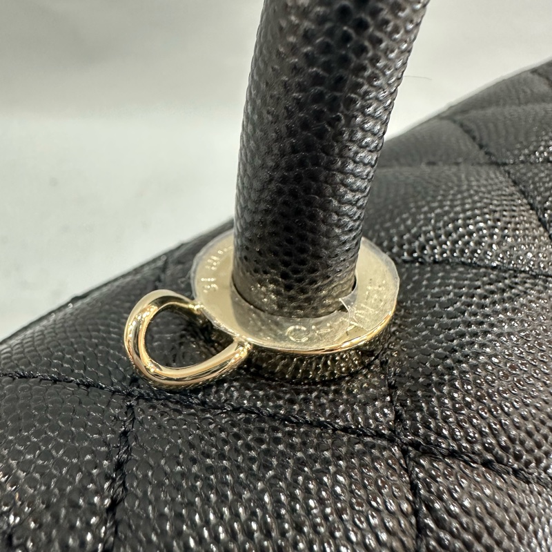 Chanel As2215 黑荔枝皮金鏈mini coco handle 18-6