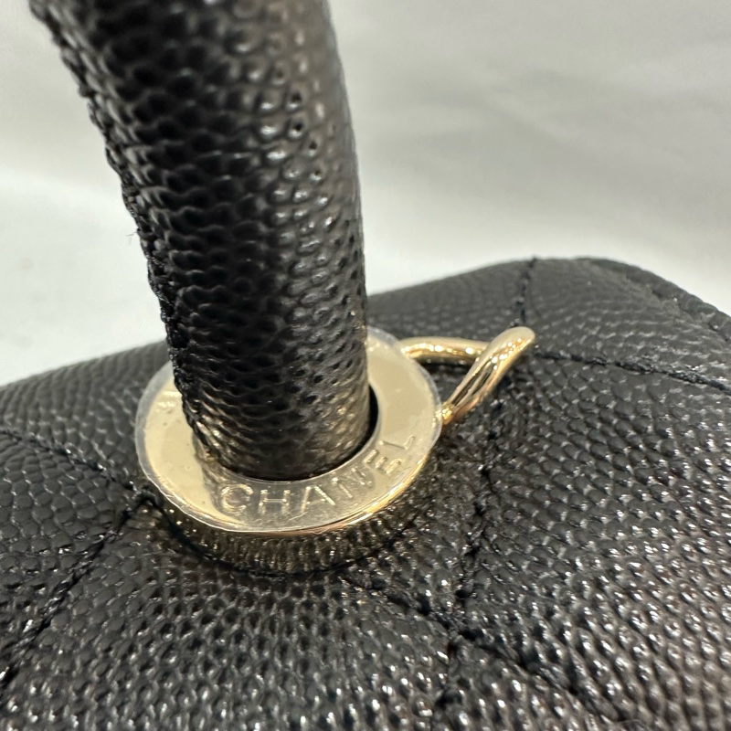 Chanel As2215 黑荔枝皮金鏈mini coco handle 18-7