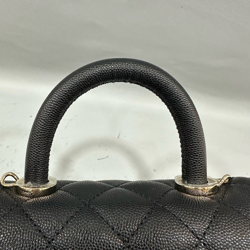 Chanel As2215 黑荔枝皮金鏈mini coco handle 18-8