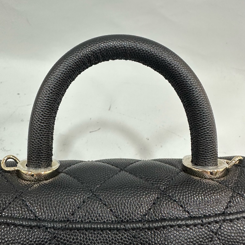 Chanel As2215 黑荔枝皮金鏈mini coco handle 18-10