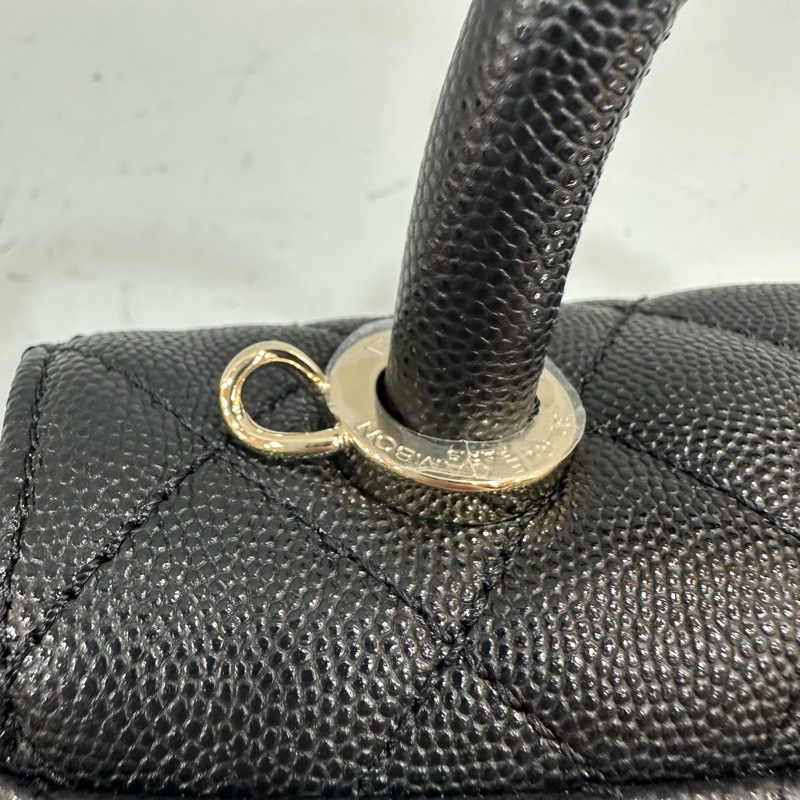 Chanel As2215 黑荔枝皮金鏈mini coco handle 18-11