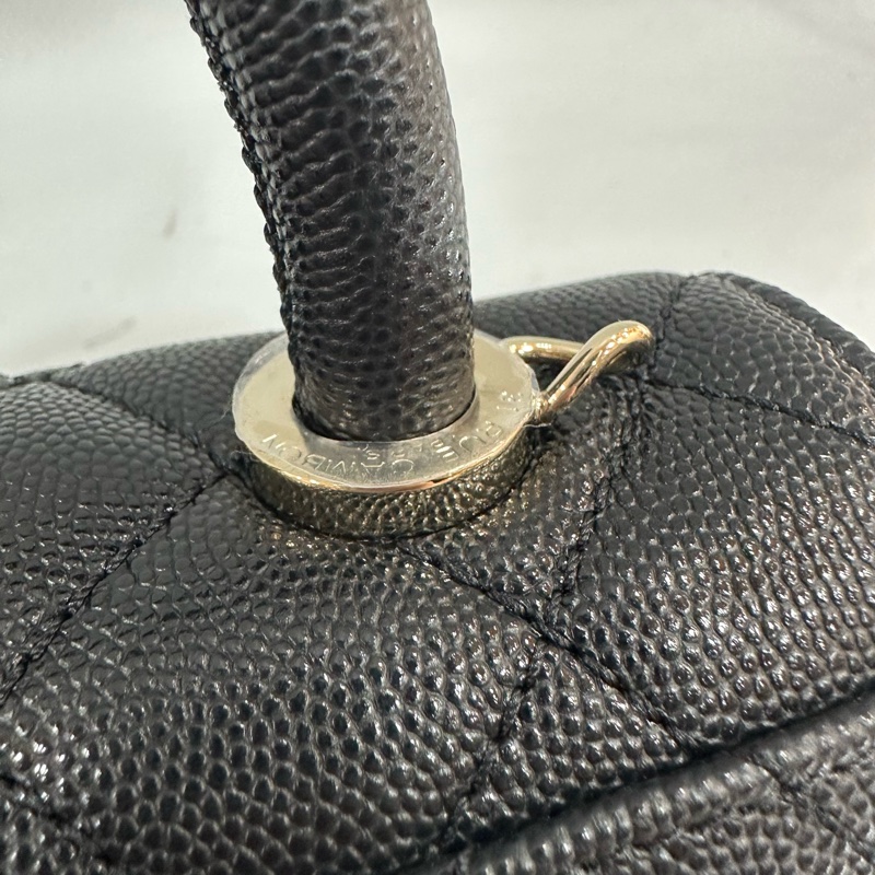 Chanel As2215 黑荔枝皮金鏈mini coco handle 18-12