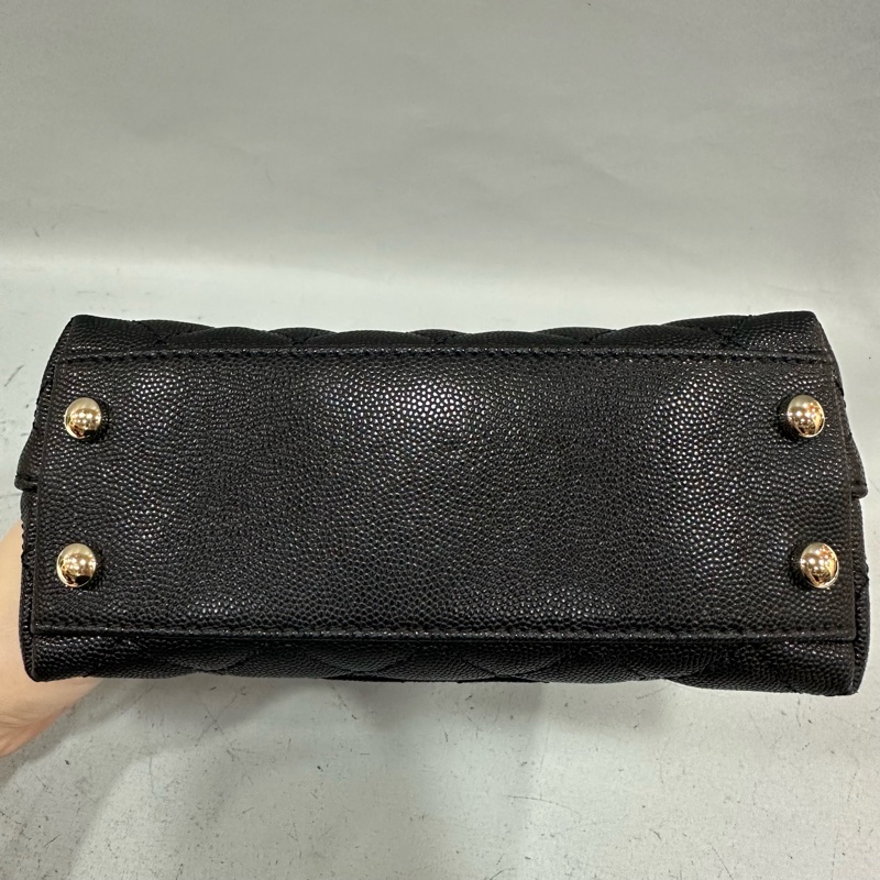 Chanel As2215 黑荔枝皮金鏈mini coco handle 18-13