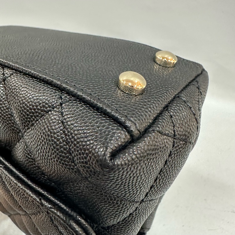 Chanel As2215 黑荔枝皮金鏈mini coco handle 18-17