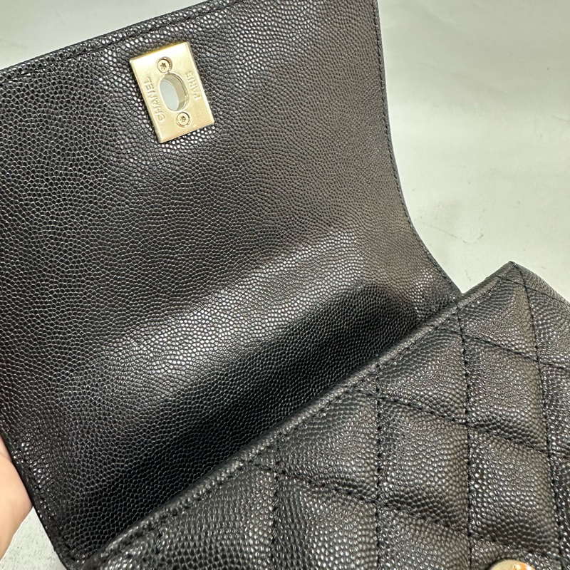 Chanel As2215 黑荔枝皮金鏈mini coco handle 18-23