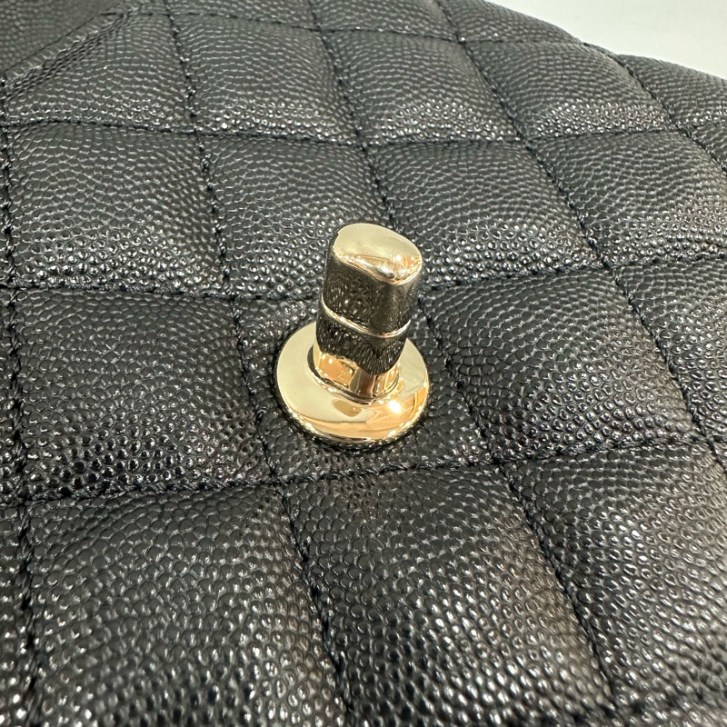 Chanel As2215 黑荔枝皮金鏈mini coco handle 18-24