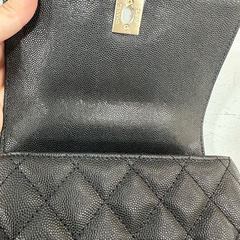 Chanel As2215 黑荔枝皮金鏈mini coco handle 18-25