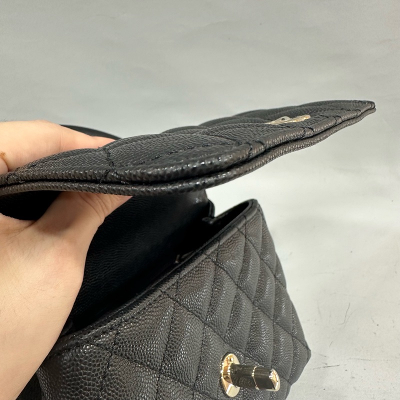 Chanel As2215 黑荔枝皮金鏈mini coco handle 18-29