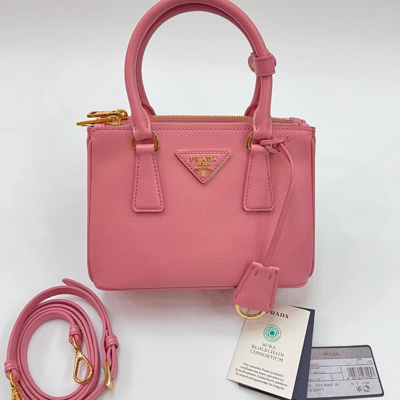Prada galleria saffiano pink bag-0