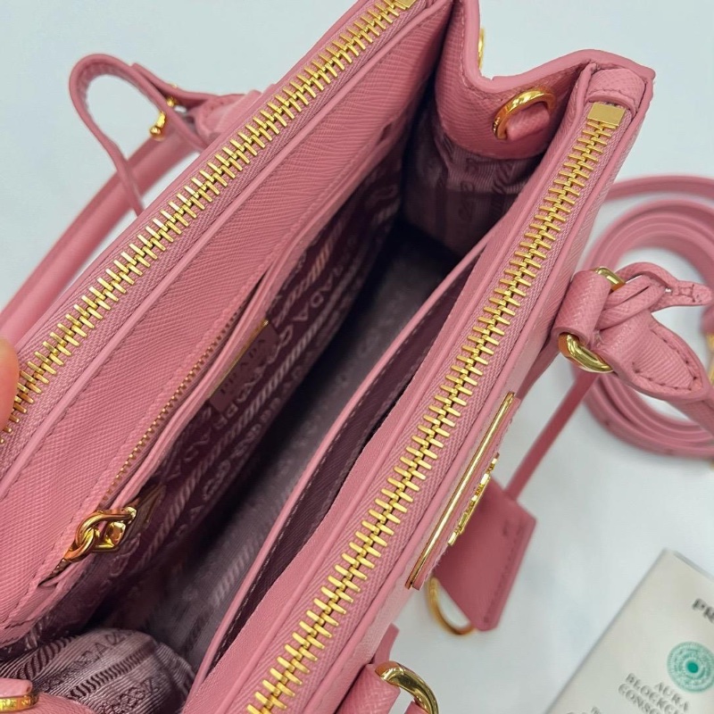 Prada galleria saffiano pink bag-4