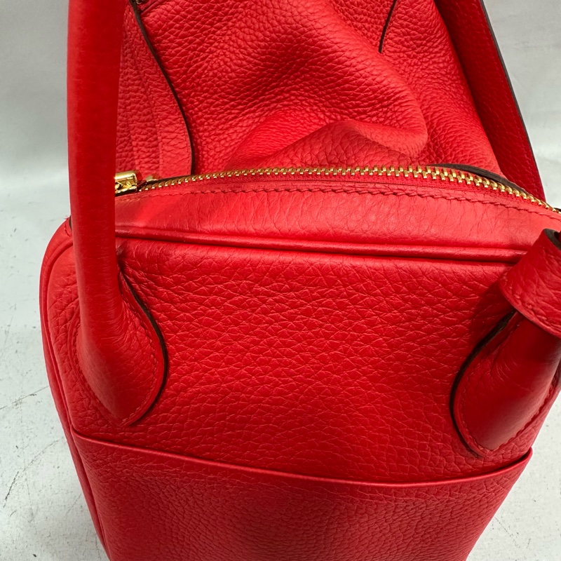 Hermes 紅皮金釦lindy 30 TC皮 D刻-15