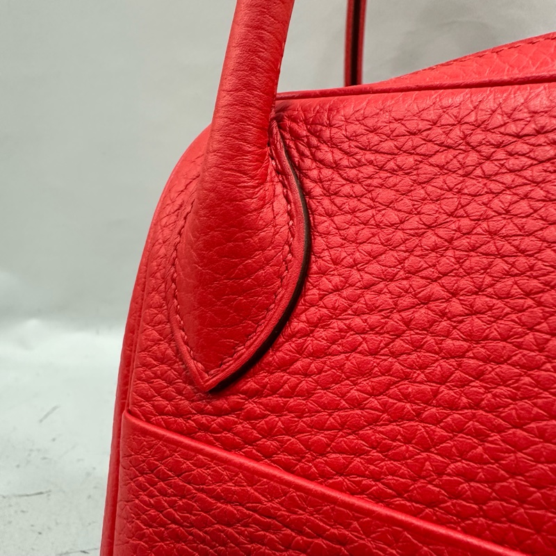 Hermes 紅皮金釦lindy 30 TC皮 D刻-16