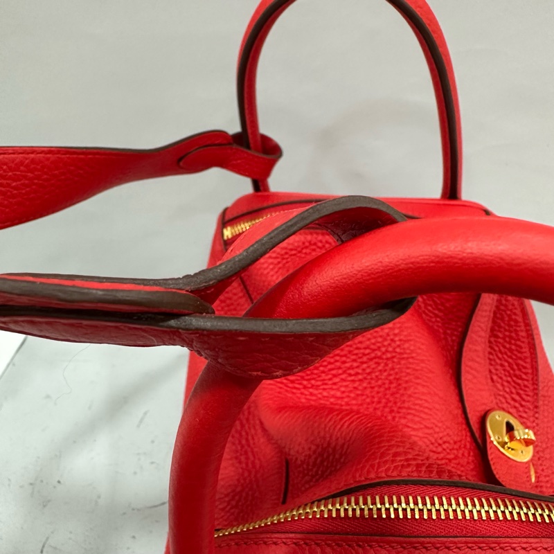 Hermes 紅皮金釦lindy 30 TC皮 D刻-20