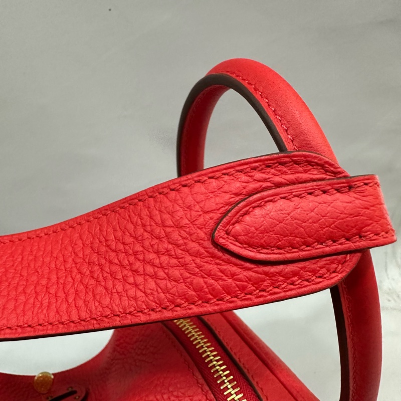 Hermes 紅皮金釦lindy 30 TC皮 D刻-32
