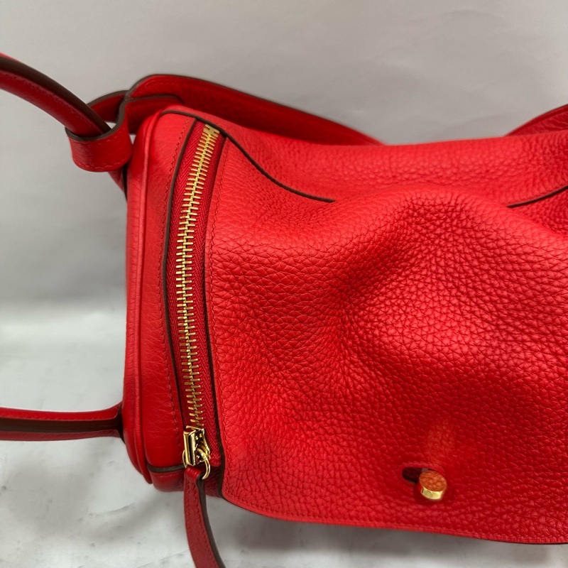 Hermes 紅皮金釦lindy 30 TC皮 D刻-34