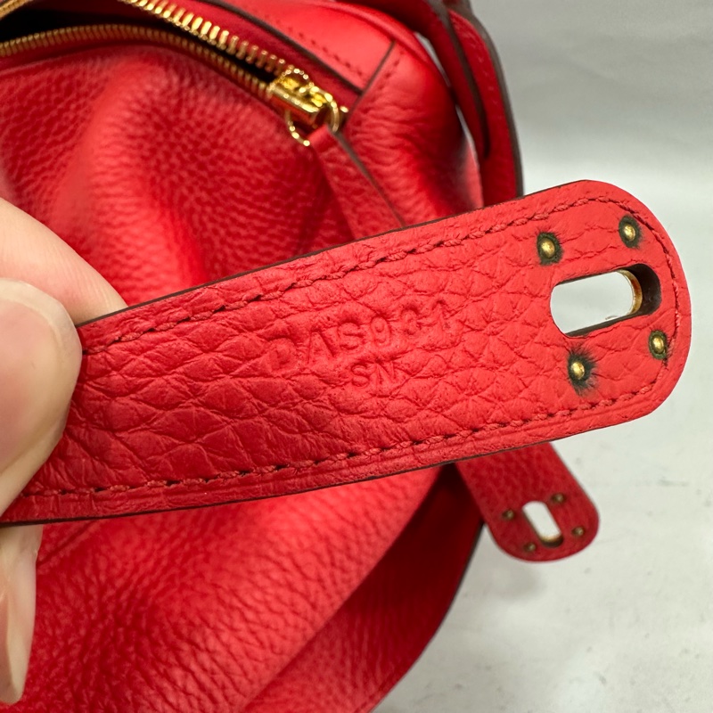 Hermes 紅皮金釦lindy 30 TC皮 D刻-38