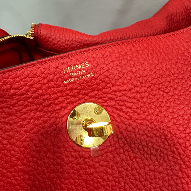 Hermes 紅皮金釦lindy 30 TC皮 D刻-39