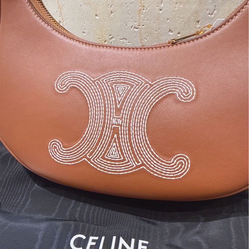 Celine 棕色刺繡凱旋門ava 防塵袋/商品卡-2
