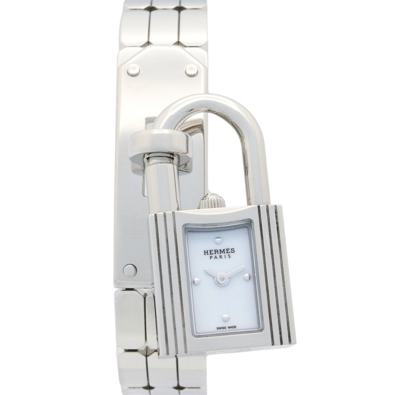 Hermès Kelly Mini 手錶,不鏽鋼,女士,白色,W056304WW00-0