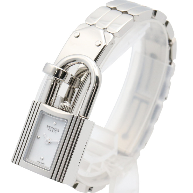 Hermès Kelly Mini 手錶,不鏽鋼,女士,白色,W056304WW00-1