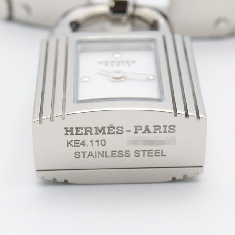 Hermès Kelly Mini 手錶,不鏽鋼,女士,白色,W056304WW00-12