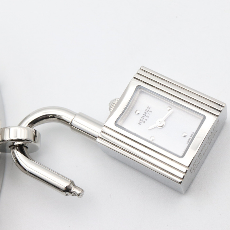 Hermès Kelly Mini 手錶,不鏽鋼,女士,白色,W056304WW00-13