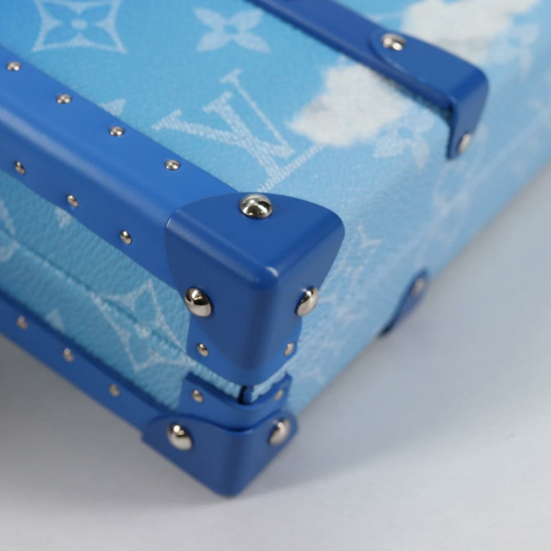 【日本直送】路易威登 Monogram Clouds Trunk 手拿包，藍白配色，型號 M20403，正品編號 140899SM-6