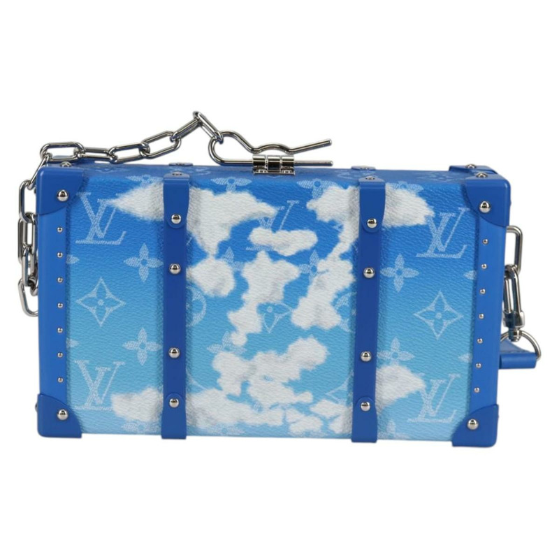 【日本直送】路易威登 Monogram Clouds Trunk 手拿包，藍白配色，型號 M20403，正品編號 140899SM-12