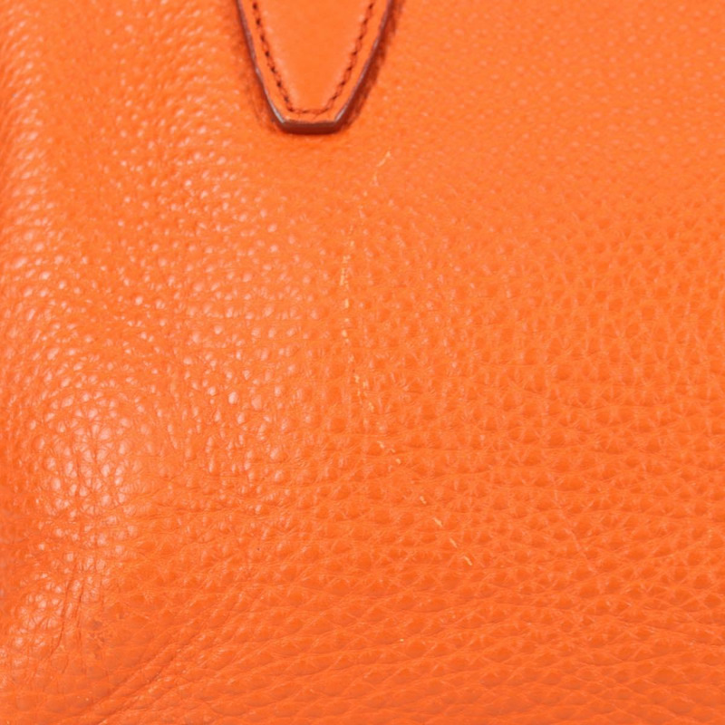 【日本直送】Miu Miu 手提包 皮革 2way 橙色 金色 正品 SW1456V-1