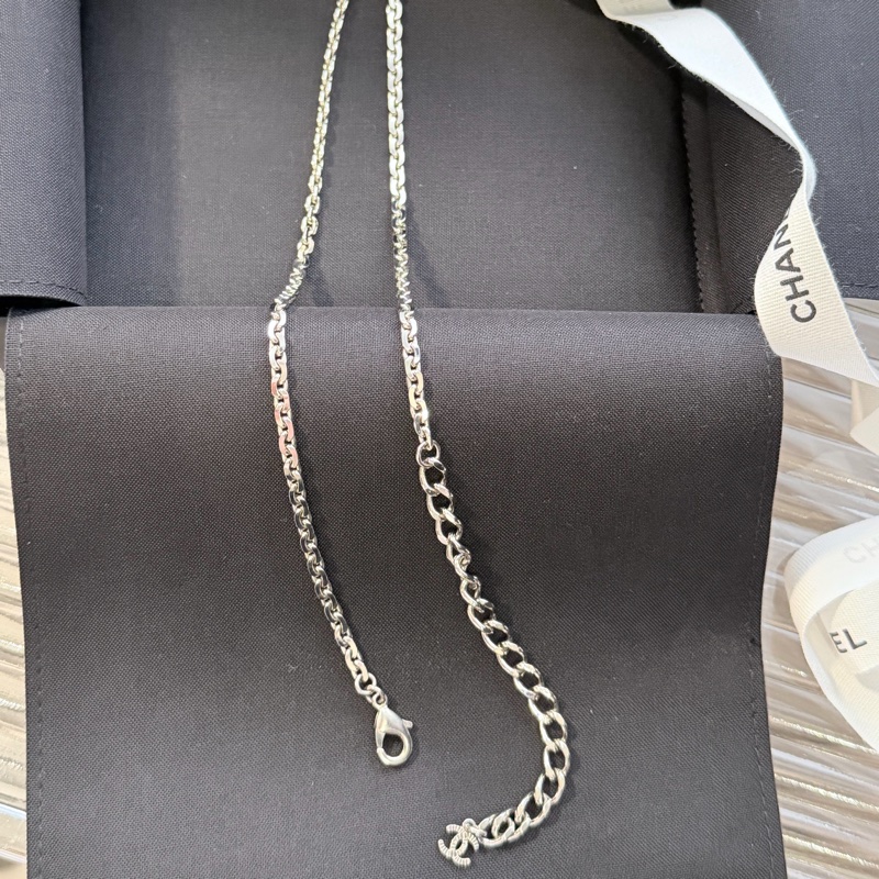 Chanel 水鑽香水瓶項鏈 雙面戴💭稀有銀色金屬🩶-8