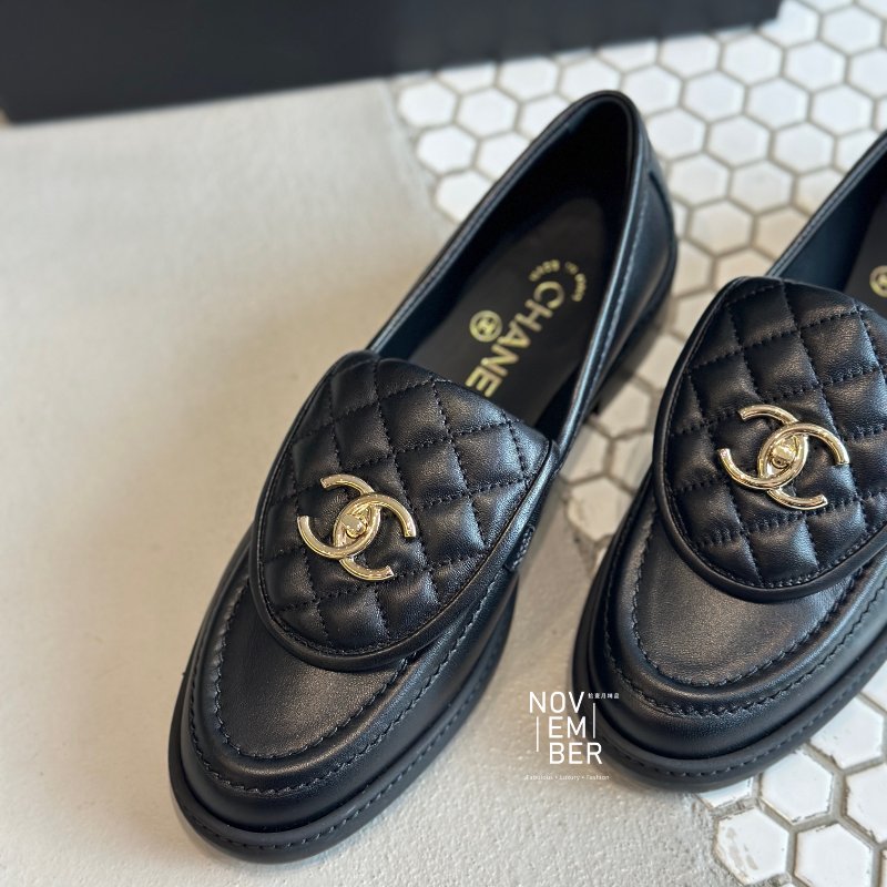 全新💖 Chanel 香奈兒 書包扣樂福鞋黑 38.5號-3