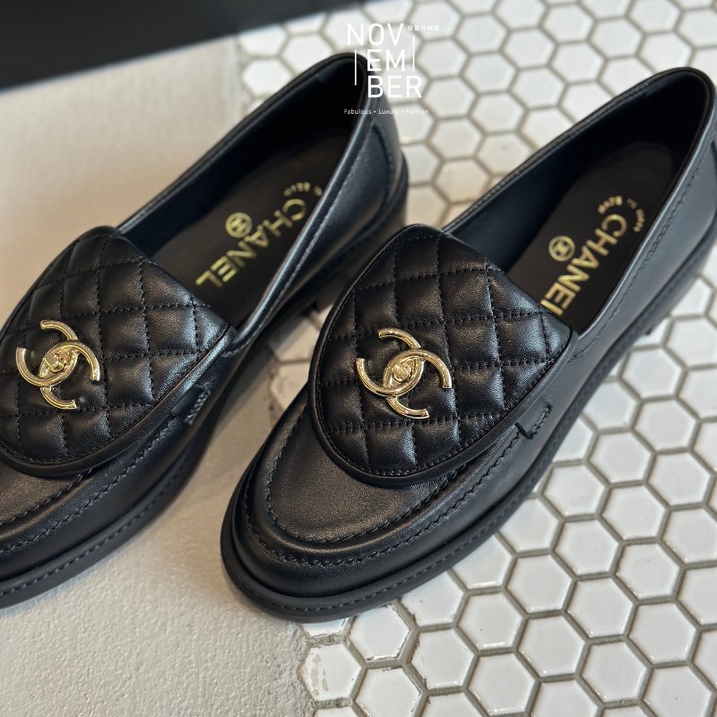 全新💖 Chanel 香奈兒 書包扣樂福鞋黑 38.5號-5