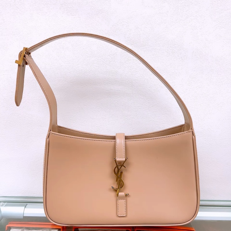 YSL le5a7 hobo 小號奶茶腋下包-0
