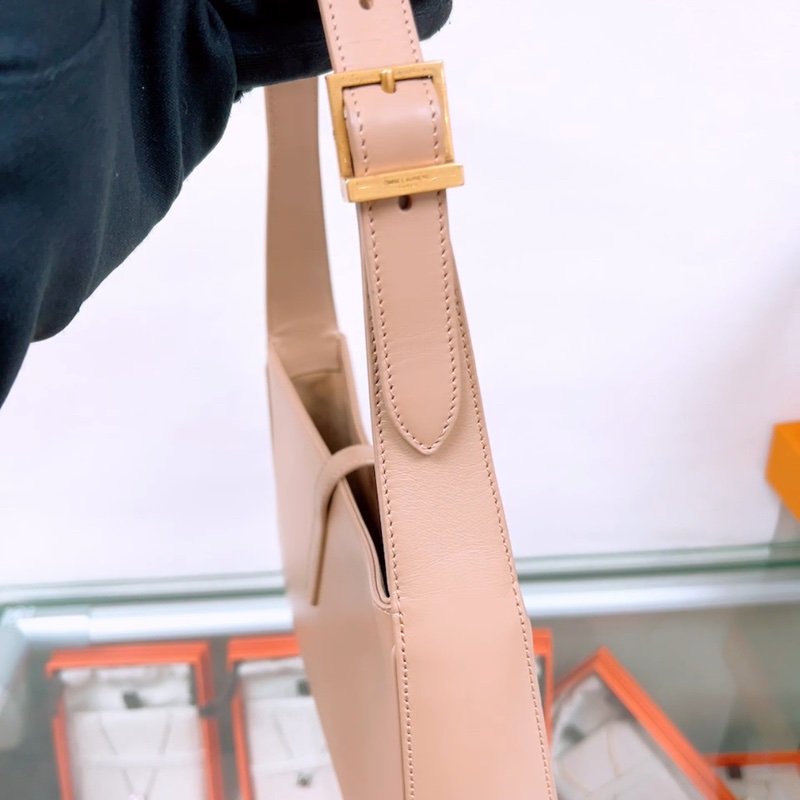 YSL le5a7 hobo 小號奶茶腋下包-4