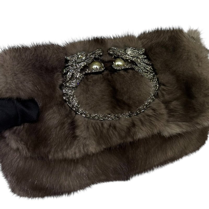 【美收精品】GUCCI 棕色絨毛肩背包 4-24-6