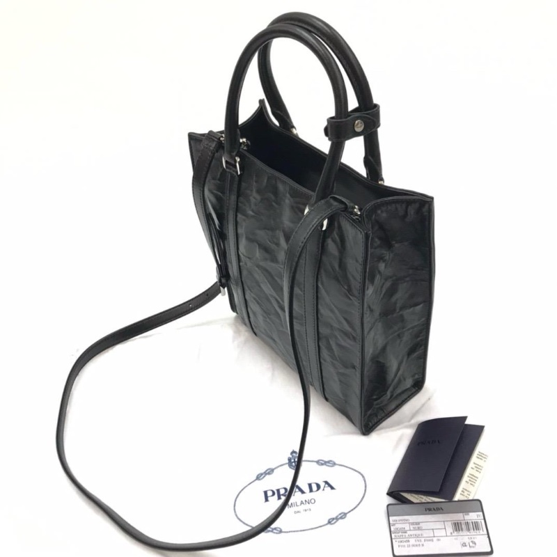 Prada crinkle black bag-1
