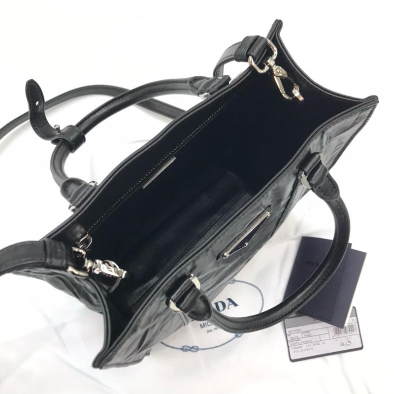 Prada crinkle black bag-4