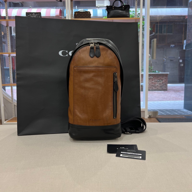 Coach Manhattan Sport 小牛皮斜跨胸包 側背包-5
