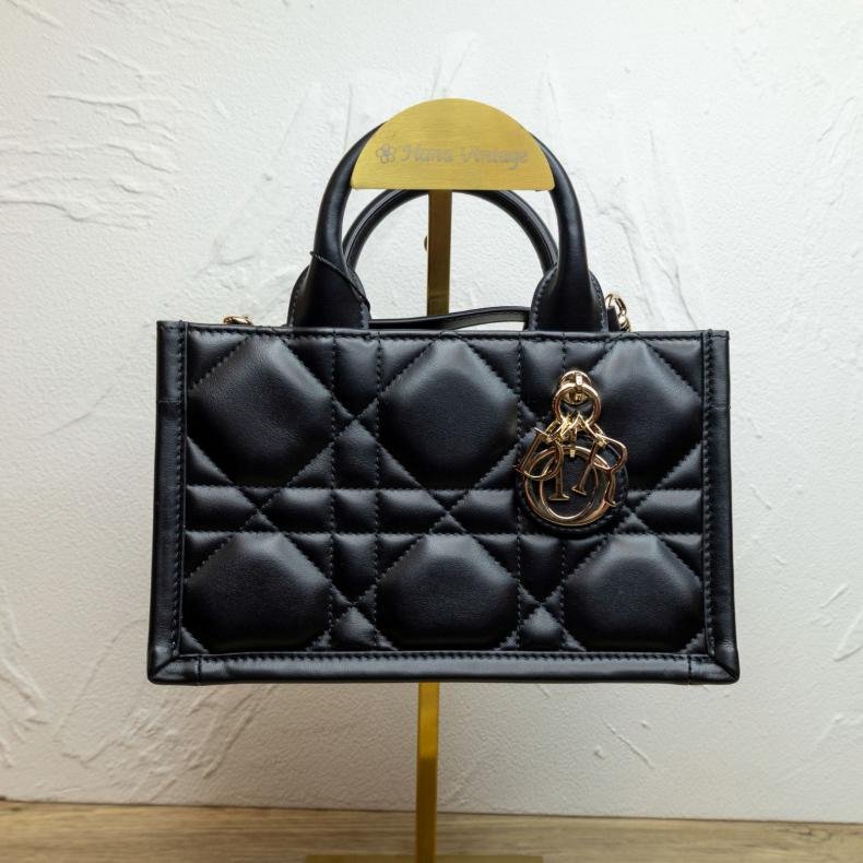 DIOR 迷你 TOTE 全皮 黑色-0