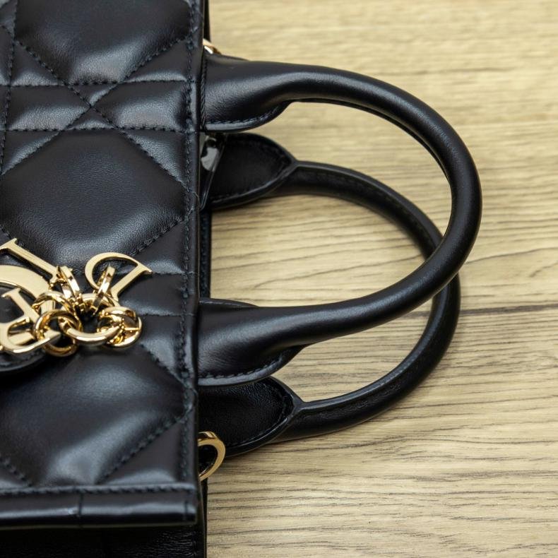DIOR 迷你 TOTE 全皮 黑色-5
