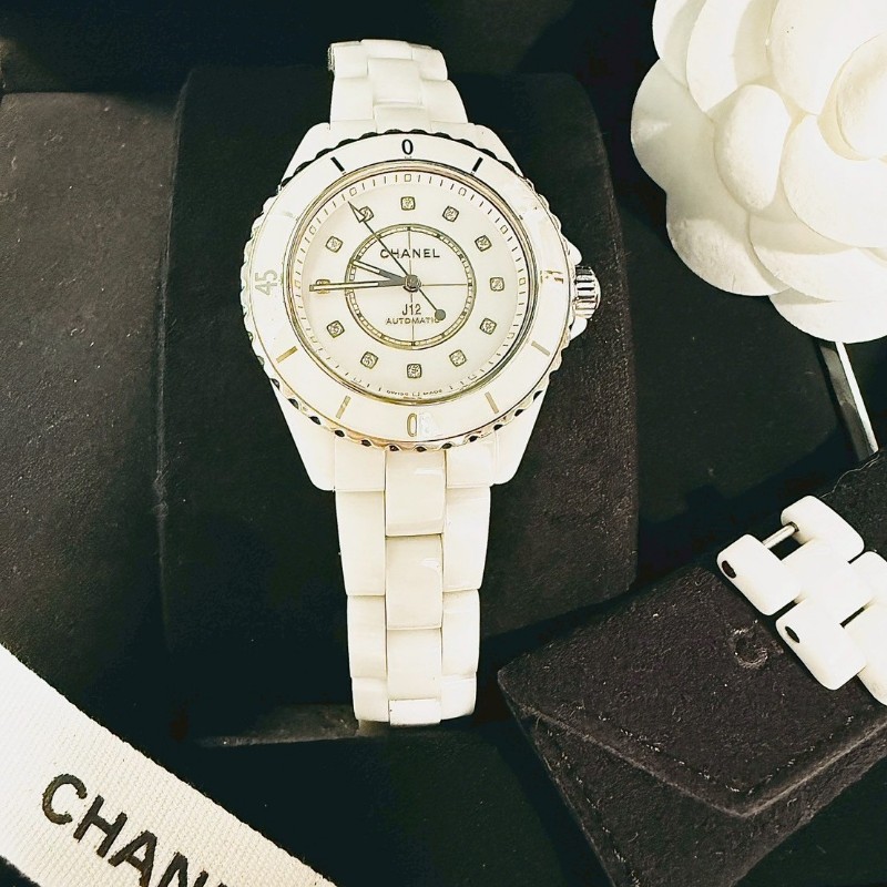 香奈兒 CHANEL J12 ✨ 透明裱褙白陶瓷-0
