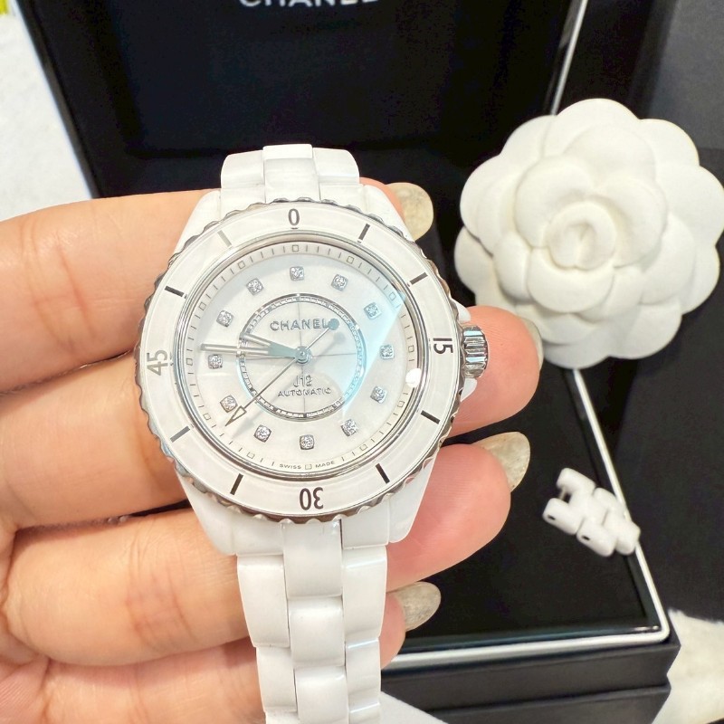 香奈兒 CHANEL J12 ✨ 透明裱褙白陶瓷-3