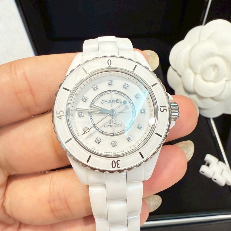 香奈兒 CHANEL J12 ✨ 透明裱褙白陶瓷-4