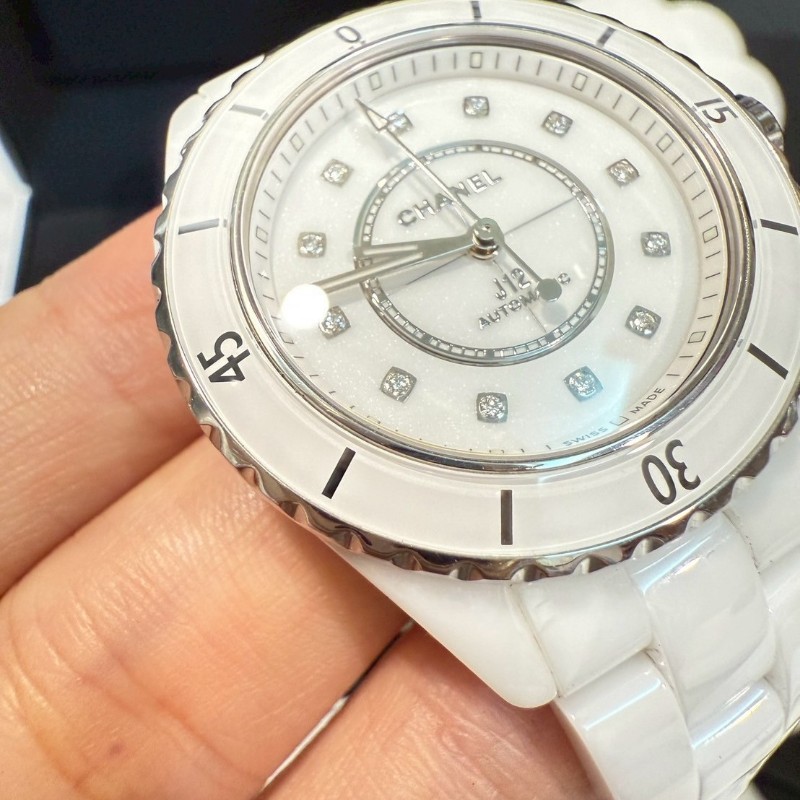 香奈兒 CHANEL J12 ✨ 透明裱褙白陶瓷-5